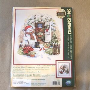 Dimensions Garden Shed Snowman Cross Stitch Kit
